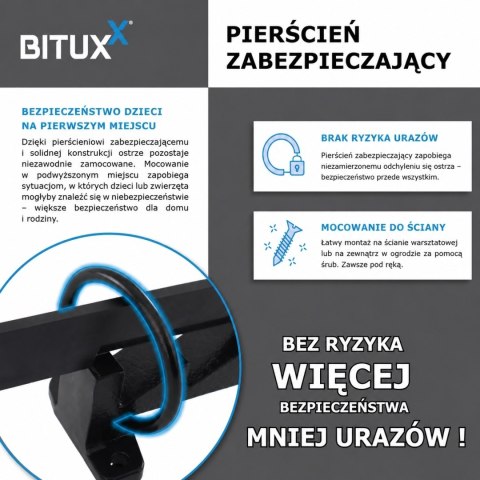 Ręczny rębak do drewna łuparka ręczka wytrzymała czarna stalowa solidna konstrukcja