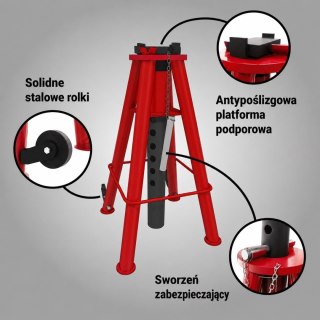 Regulowany stojak podporowy 12T do samochodów i maszyn 74-122 cm stalowy