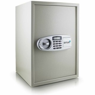 Sejf biurowy elektroniczny na kod + kluczyki na szyfr 35x52cm duży naścienny