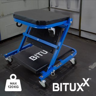 Składana Leżanka warsztatowa mobilna na kółkach Taboret do garażu BITUXX