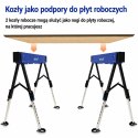 Stół roboczy / kozioł składany regulowany - 600 kg, wysokość 62-87 cm BITUXX