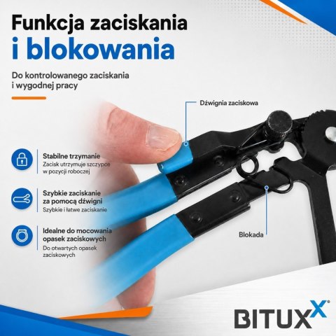 Szczypce do opasek zaciskowych osłon taśmowych 11 elementów Zestaw