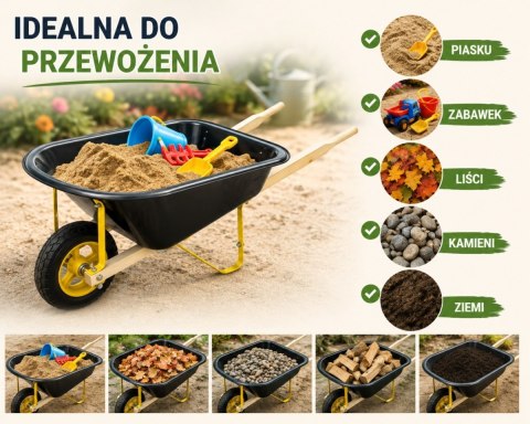 Taczka ogrodowa dla dzieci zabawkowa do piaskownicy na plażę - uniwersalna