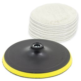 Tarcza tarczka polerska do Polerowania dysk 180mm 10 futer polerskich