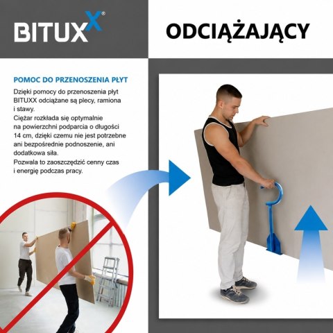 Uchwyt do przenoszenia płyt karton gips osb mdf nośność 100 kg