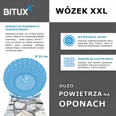 Wózek transportowy do płyt 200kg Bituxx stalowa mocna konstrukcja do transportu
