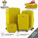 Zestaw 4 walizek podróżnych z beautycase - twarda skorupa, kółka 360°, zamek TSA