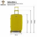 Zestaw 4 walizek podróżnych z beautycase - twarda skorupa, kółka 360°, zamek TSA