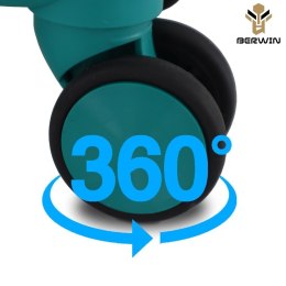 Zestaw 4 walizek podróżnych z beautycase - twarda skorupa, kółka 360°, zamek TSA