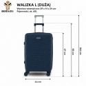 Zestaw 4 walizek podróżnych z beautycase - twarda skorupa, kółka 360°, zamek TSA