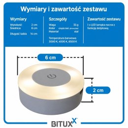 Zestaw 5x Lampka Nocna LED Dotykowa USB - 3 Barwy Światła, Samoprzylepna