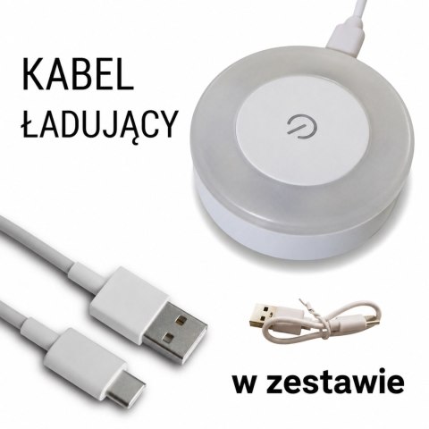 Zestaw 5x Lampka Nocna LED Dotykowa USB - 3 Barwy Światła, Samoprzylepna