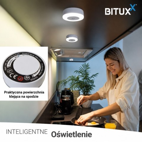 Zestaw 5x Lampka Nocna LED Dotykowa USB - 3 Barwy Światła, Samoprzylepna
