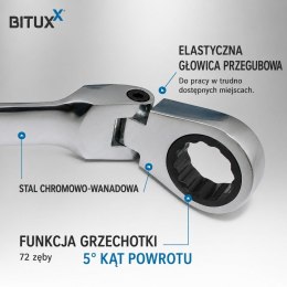 Zestaw Kluczy płaskooczkowe stalowe 12 szt w walizce - Klucze płaskie