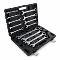 Zestaw kluczy płasko-oczkowych z grzechotką 8-32mm CrV 13 szt Zestaw Polerowane