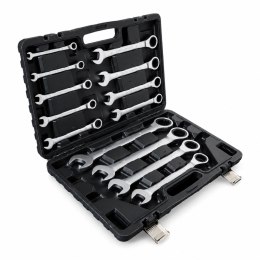 Zestaw kluczy płasko-oczkowych z grzechotką 8-32mm CrV 13 szt Zestaw Polerowane