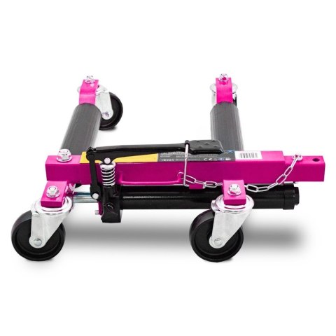Zestaw rolek manewrowych 680kg hydrauliczne do auta 4szt Bituxx + stojak XL PRO+