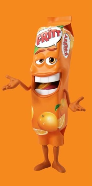 Fritt Orange Rozpuszczalna Guma do Żucia 70 g