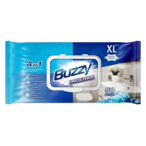 Buzzy Łazienka Chusteczki Nawilżone do Czyszczenia 50 szt.