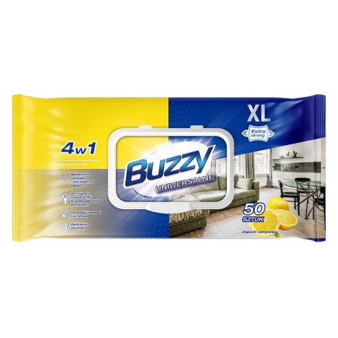Buzzy Uniwersalne Chusteczki Nawilżone do Czyszczenia 50 szt.