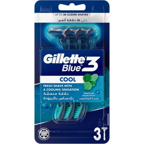 Gillette Blue3 Cool Jednorazowa Maszynka do Golenia 3 szt.
