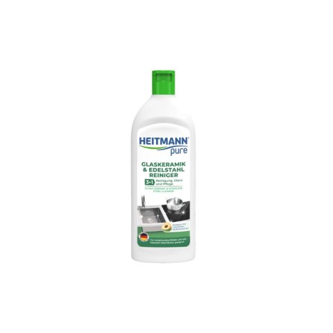 Heitmann Glaskeramik-Edelstahl 3 w 1 Czyste Szkło-Ceramika i Stal Nierdzewna 250 ml