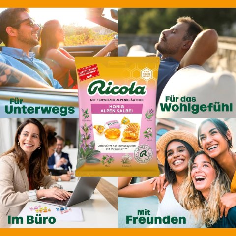 Ricola Honig Alpen Salbei Cukierki Miodowo-Alpejskie 75 g