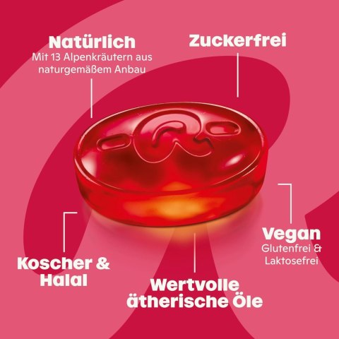 Ricola Kirsche Kräuter Cukierki bez Cukru Wiśniowe Ziele 75 g