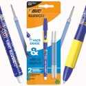 BIC Gel-ocity Illusion Długopis Wymazywalny Niebieski Blister Długopis + 2 Wkłady