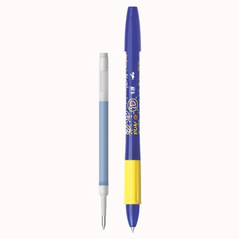 BIC Gel-ocity Illusion Długopis Wymazywalny Niebieski Blister Długopis + 2 Wkłady