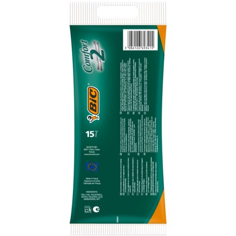 BIC Maszynka Jednorazowa do Golenia Comfort 2 - 15 sztuk