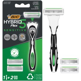 BIC Maszynka do Golenia Hybrid Flex 5 Sensitive Rączka + 2 Wkłady