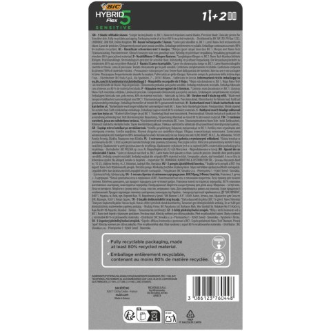 BIC Maszynka do Golenia Hybrid Flex 5 Sensitive Rączka + 2 Wkłady