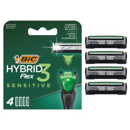 BIC Wkłady do Maszynki do Golenia Hybrid Flex 3 Sensitive 4 Wkłady