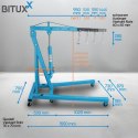 HYDRAULICZNY ŻURAW WARSZTATOWY UDŹWIG DO 2 TON PODNOŚNIK SKŁADANY BITUXX