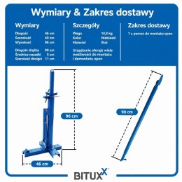 Montażownica do opon BITUXX - stojak do montażu i demontażu opon motocyklowych i samochodowych
