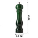 ZESTAW RĘCZNYCH MŁYNKÓW DO PIEPRZU I SOLI 22cm HAGE GREEN