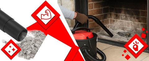Odkurzacz kominkowy 10L 800W do popiołu gruzu Separator pieca Mocny domowy odkurzacz zbiornikowy