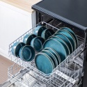 vancasso 18/36-częściowy niebieski zestaw talerzy ceramicznych Reaktywna glazura 6/12 szt. Talerz obiadowy / Deser / Miska