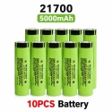 Akumulator litowo-jonowy 10szt. 21700 3.7V 5000mAh 40A, o wysokim prądzie rozładowania,do urządzeń przenośnych.