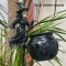 Lampa ogrodowa w kształcie czarownicy na Halloween, dekoracja ogrodowa w stylu wodospadu z magicznym czarowniczym czarującym czarującym kotłem, dekoracje świetlne na zewnątrz.