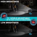 Lampa robocza LED 8 cali, bezprzewodowa latarka, lampa awaryjna, lampa powodziowa, oświetlenie zewnętrzne, kompatybilna z akumulatorem Makita 18V Li-ion (bez akumulatora)