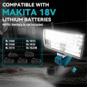 Lampa robocza LED 8 cali, bezprzewodowa latarka, lampa awaryjna, lampa powodziowa, oświetlenie zewnętrzne, kompatybilna z akumulatorem Makita 18V Li-ion (bez akumulatora)