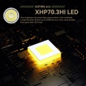 Latarka taktyczna LED 5200 lumenów XHP70.3 HI ładowanie USB C, duża pojemność akumulatora 21700 lm.