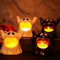 2024 Nowa lampa duchów na Halloween z bezpłomieniowymi świecami LED Dekoracyjna impreza z okazji Halloween Duchy Horror Atmosfera Rekwizyty Dekoracja