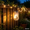 Kreatywny solarny łańcuch świetlny z 20 diodami LED w kształcie nakrętek do słoików typu Mason, wodoodporne lampki wróżki/powieki do dekoracji patio, ogrodu, wesela.