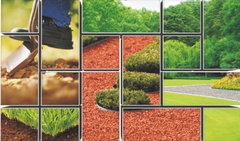 Obrzeże Trawnikowe Faliste 15cm x 9m Ciemna Zieleń GF Garden