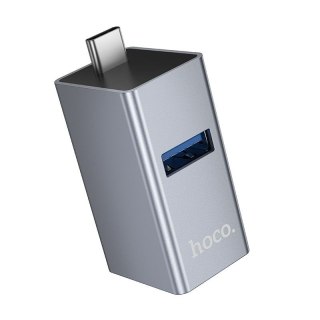 Adapter 3w1 (USB 2.0 x 2+USB 3.0) USB-C Hoco HB54A szary