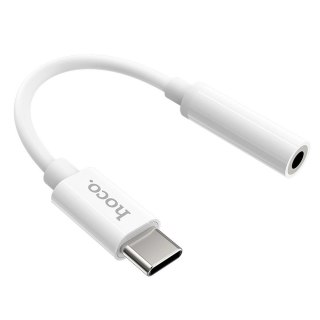 Adapter AUX USB C do Jack 3,5 mm Hoco LS30 biały