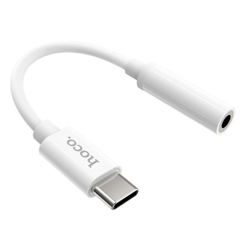 Adapter AUX USB C do Jack 3,5 mm Hoco LS30 biały